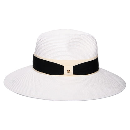 Chapeau Fedora Été à Bord Large Positano blanc FAILSWORTH