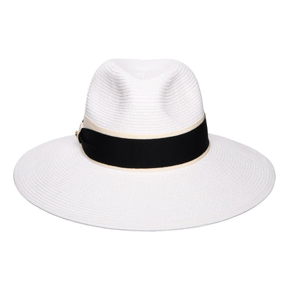 Chapeau Fedora Été à Bord Large Positano blanc FAILSWORTH