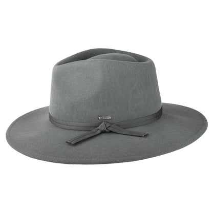 Chapeau Fedora en Laine Feutrée Pliable Joanna gris foncé BRIXTON
