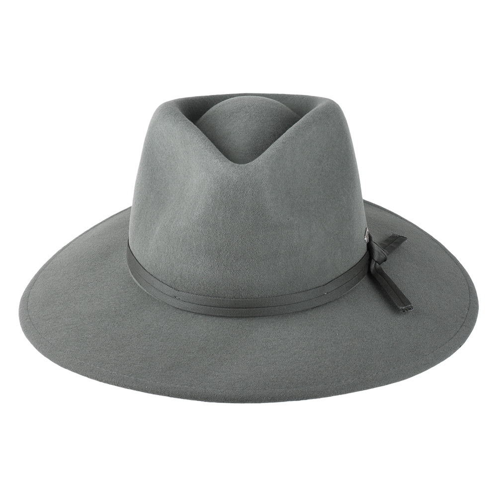 Chapeau Fedora en Laine Feutrée Pliable Joanna gris foncé BRIXTON