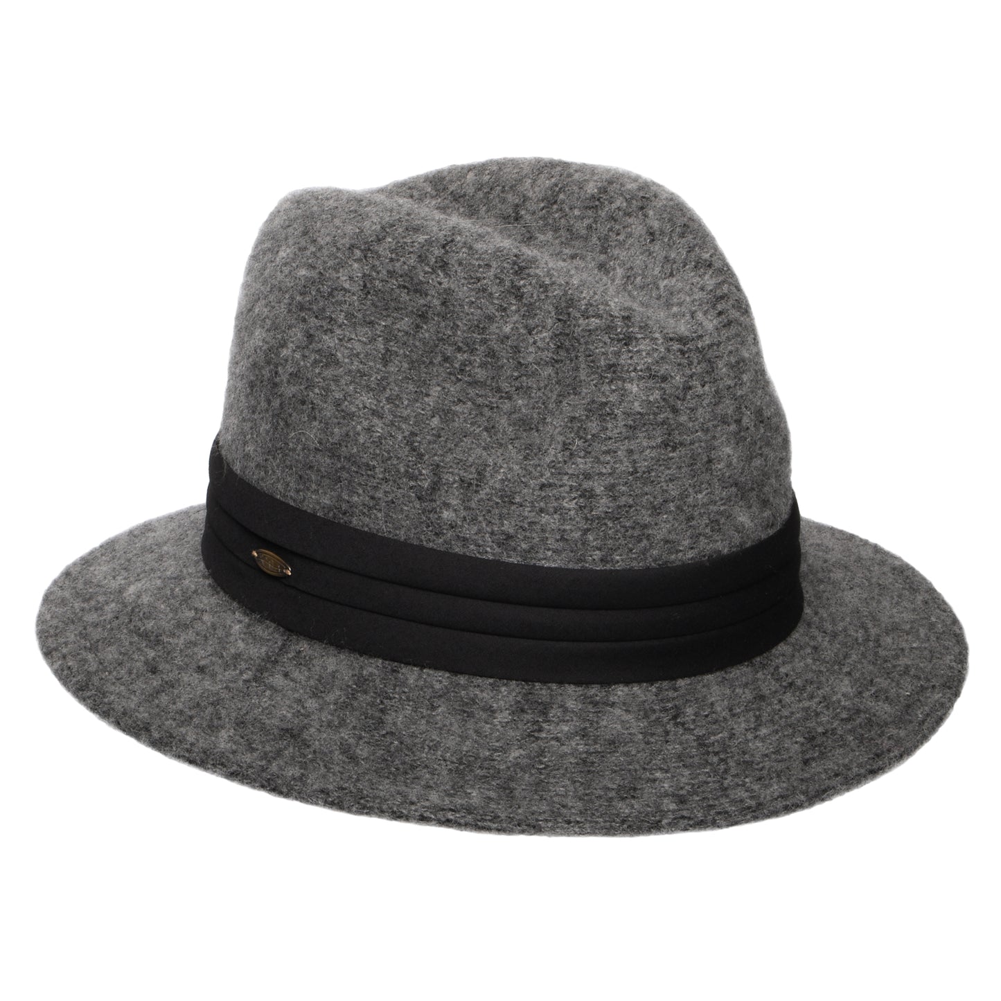Chapeau Fedora Pliable en Angora Mélangé India anthracite SCALA