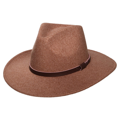 Chapeau Fedora Safari Provato Knit Jolene noix de pécan SCALA