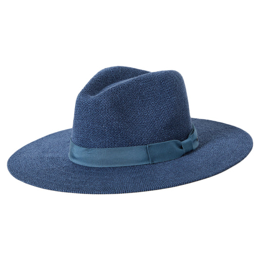 Chapeau Fedora Tricot Pliable Lyons bleu foncé BRIXTON