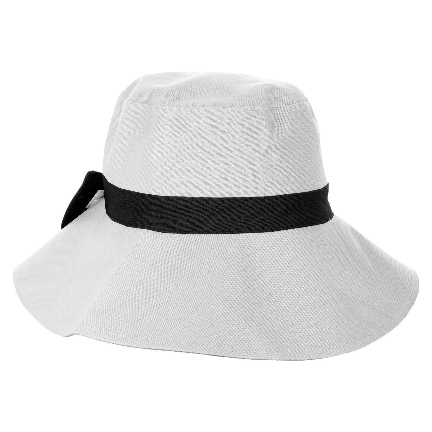 Chapeau Été Réversible avec Ouverture Queue de Cheval Merrit blanc-noir SCALA
