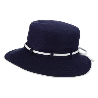 Chapeau Été en Coton Pliable Padua Deluxe bleu marine SCALA
