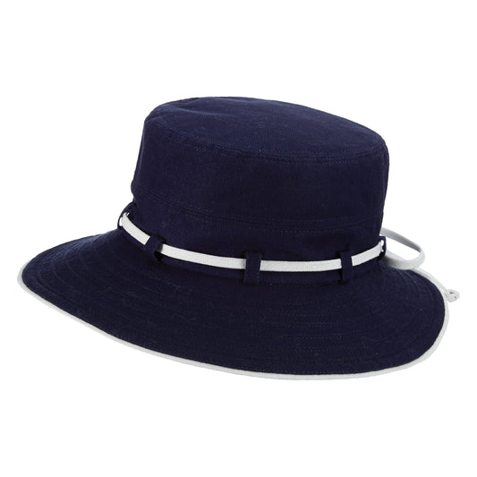Chapeau Été en Coton Pliable Padua Deluxe bleu marine SCALA