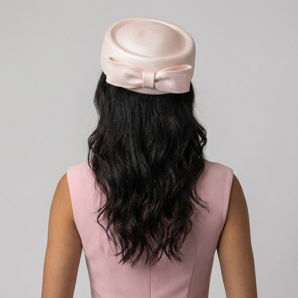 Chapeau Calot en Paille Jackie O rose WHITELEY