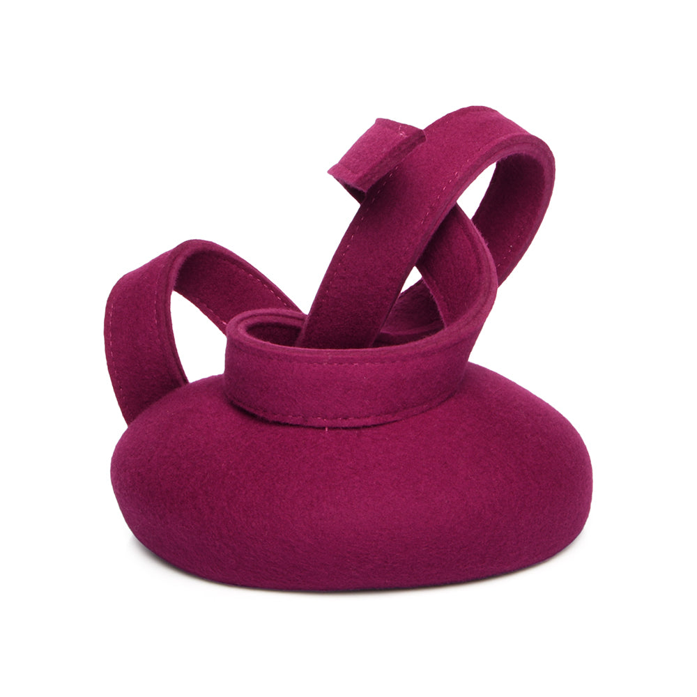 Chapeau Calot en Laine avec Boucles Beatrice magenta WHITELEY