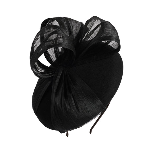 Chapeau Calot Bibi en Laine Feutrée avec Nœud noir FAILSWORTH