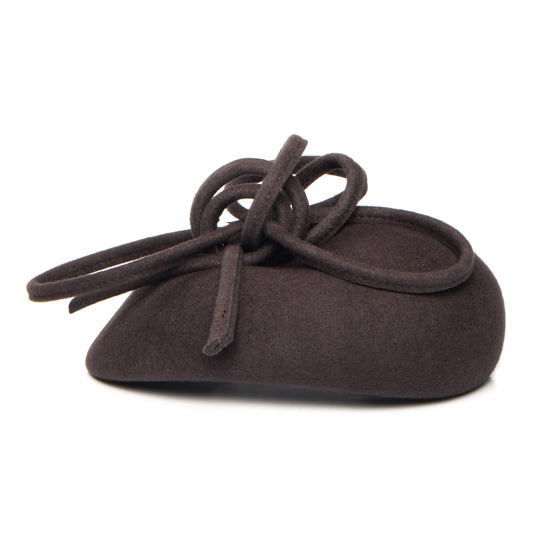 Chapeau Calot en Laine avec Boucles Rosey chocolat WHITELEY