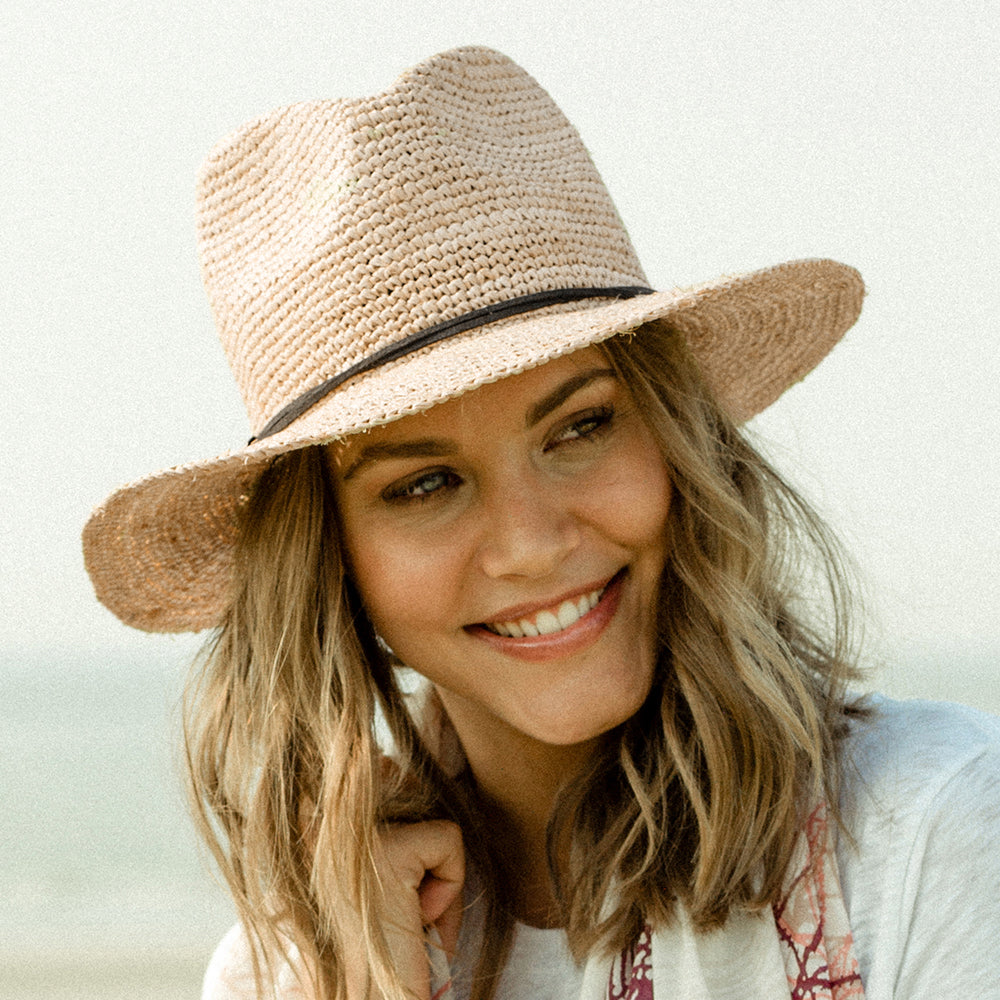 Chapeau Fedora en Paille Celery naturel BARTS