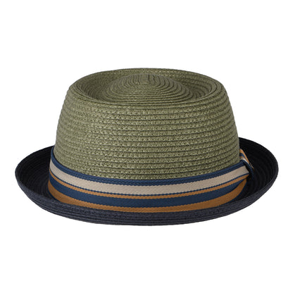 Chapeau Pork Pie en Paille Toyo gris-bleu STETSON