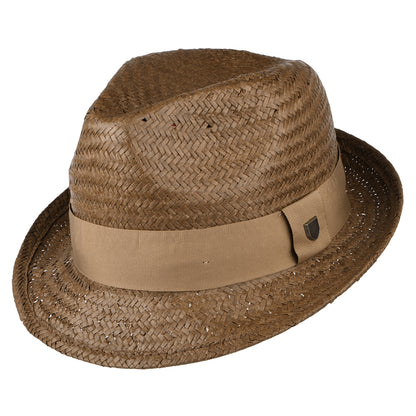 Chapeau Trilby en Paille Castor toffee-bronze BRIXTON