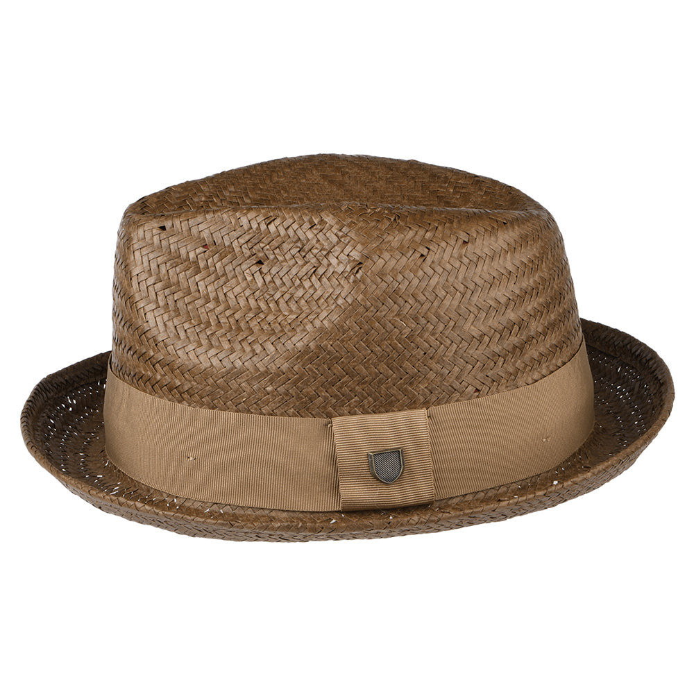 Chapeau Trilby en Paille Castor toffee-bronze BRIXTON