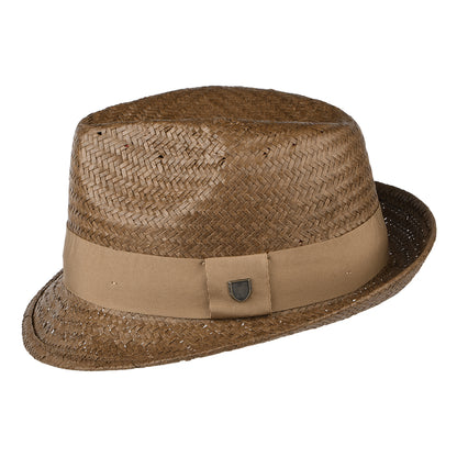 Chapeau Trilby en Paille Castor toffee-bronze BRIXTON