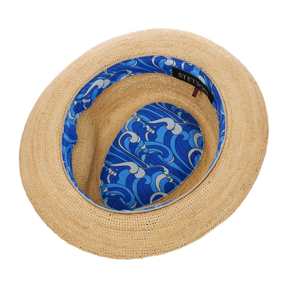 Chapeau Trilby en Raphia Crocheté Player naturel STETSON