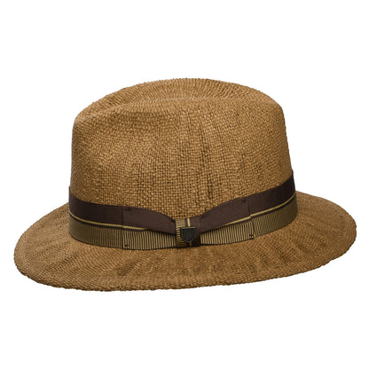 Chapeau Fedora en Paille Toyo Roma café BRIXTON