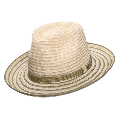 Chapeau Fedora Bicolore Kylen naturel-olive BAILEY