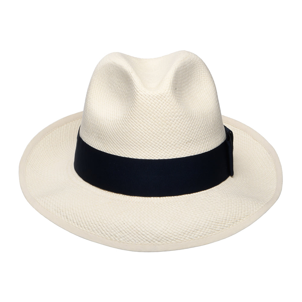 Chapeau Fedora Panama avec Bandeau bleu marine Kensington décoloré DENTON