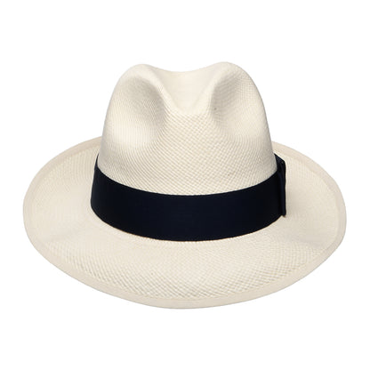 Chapeau Fedora Panama avec Bandeau bleu marine Kensington décoloré DENTON