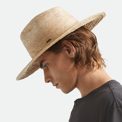 Chapeau Fedora en Paille Blake naturel BRIXTON