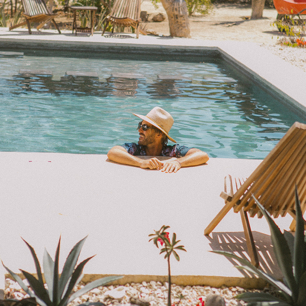 Chapeau Fedora en Paille Blake naturel BRIXTON