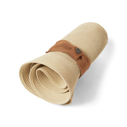 Chapeau Fedora en Paille Toyo Pliable Roma naturel-bronze BRIXTON