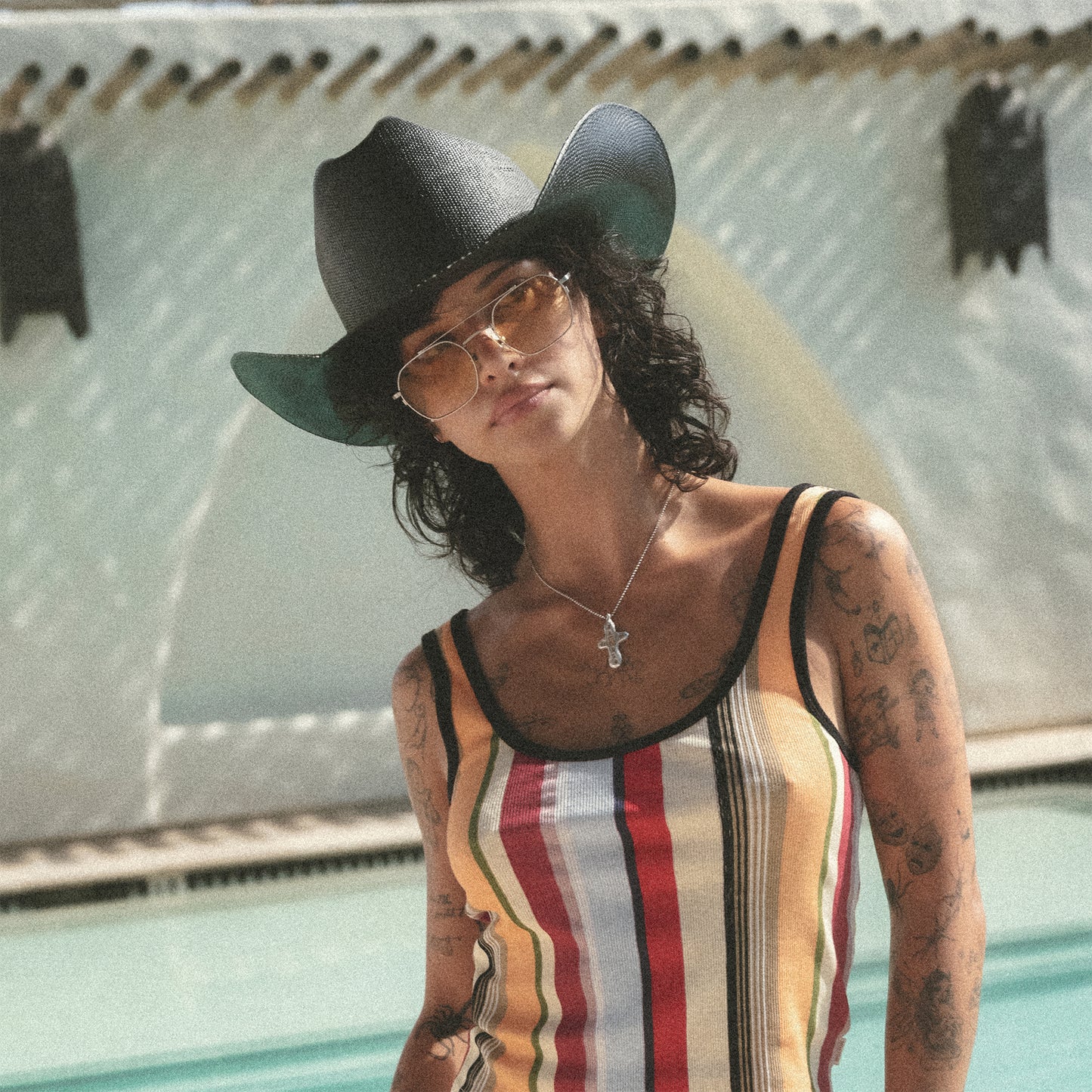 Chapeau de Cowboy en Paille Toyo Laredo noir BRIXTON