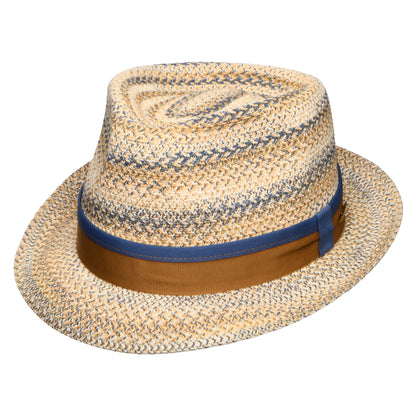 Chapeau Trilby en Paille Toyo Player naturel-bleu STETSON