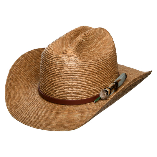 Chapeau de Cowboy Western en Paille de Palme marron clair STETSON