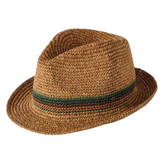 Chapeau Trilby en Paille Toyo Crochetée Santo bronze FAILSWORTH