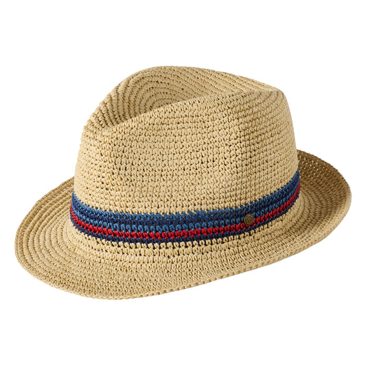 Chapeau Trilby en Paille Toyo Crochetée Santo naturel FAILSWORTH