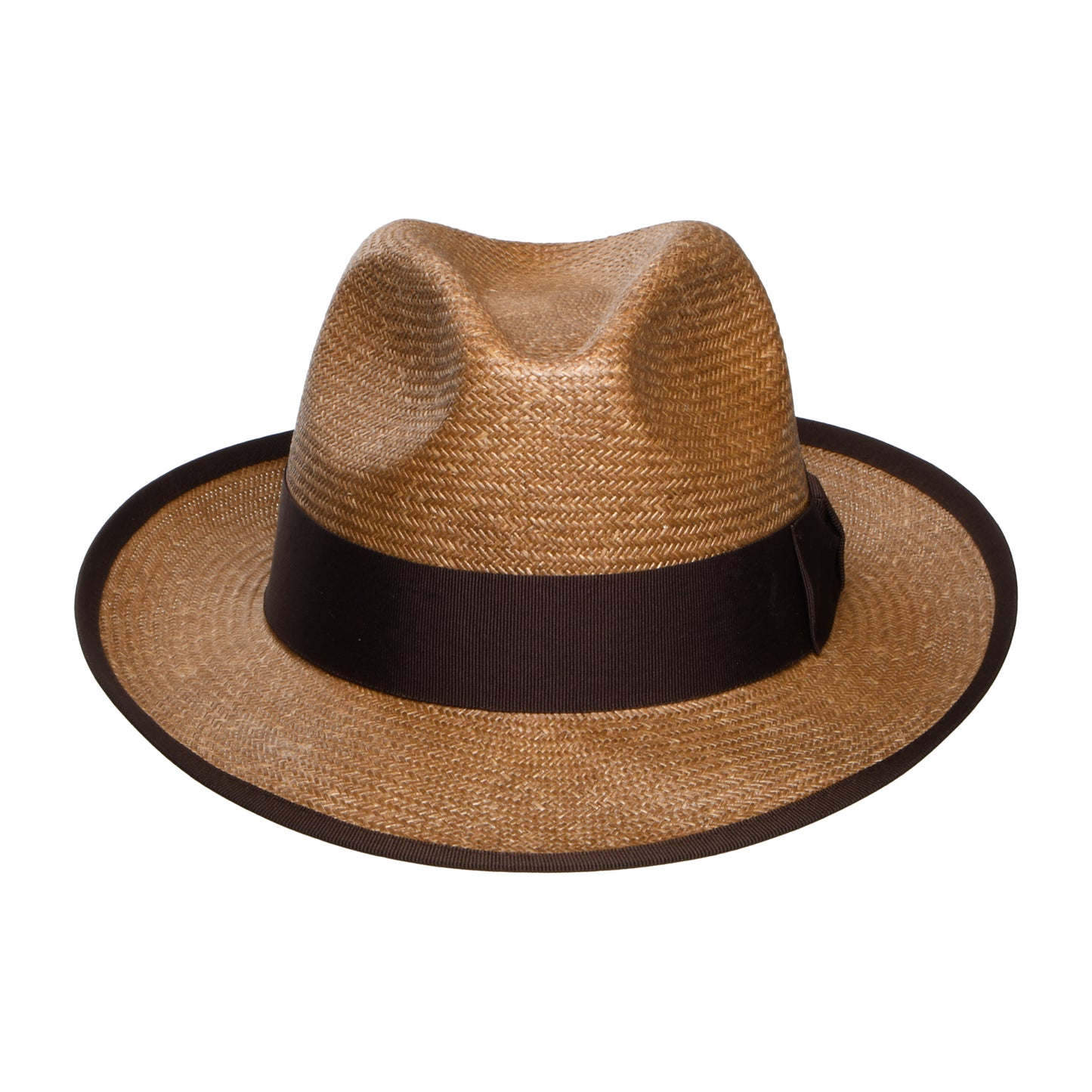 Chapeau Fedora en Paille Toyo Mayfair marron clair DENTON