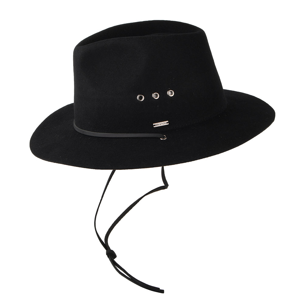 Chapeau Fedora Wesley Weather Guard noir BRIXTON