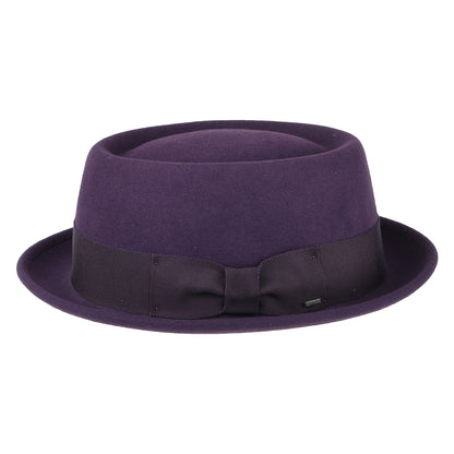 Chapeau Pork Pie en Laine Feutrée Déformable Hydrofuge Darron violet BAILEY