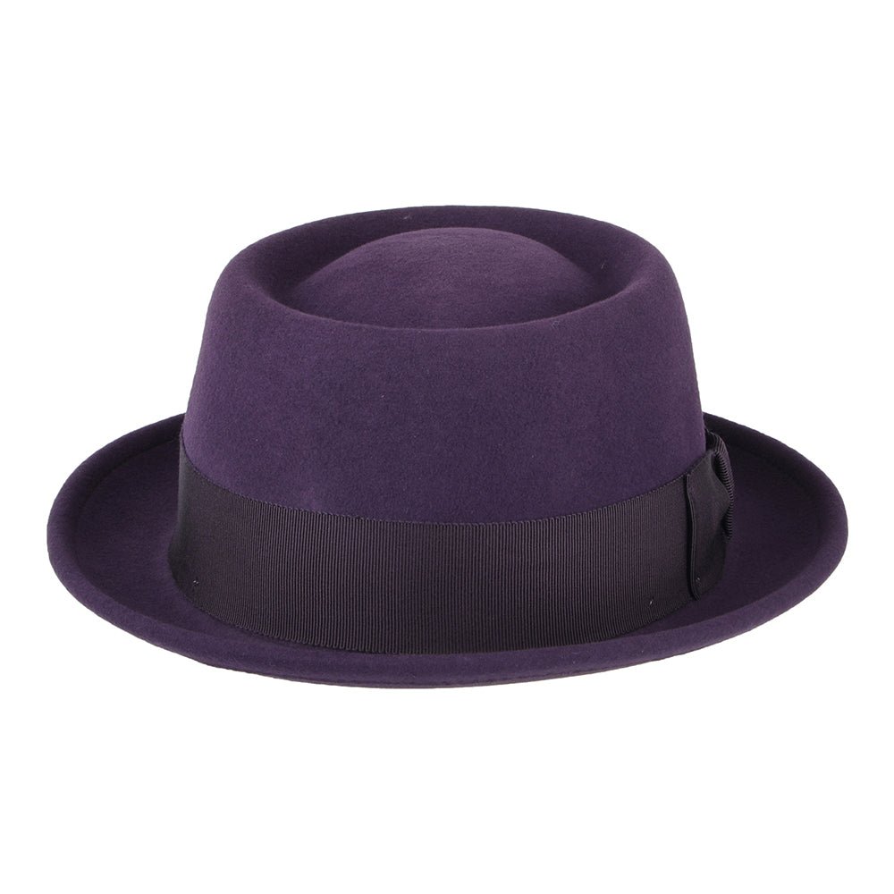 Chapeau Pork Pie en Laine Feutrée Déformable Hydrofuge Darron violet BAILEY
