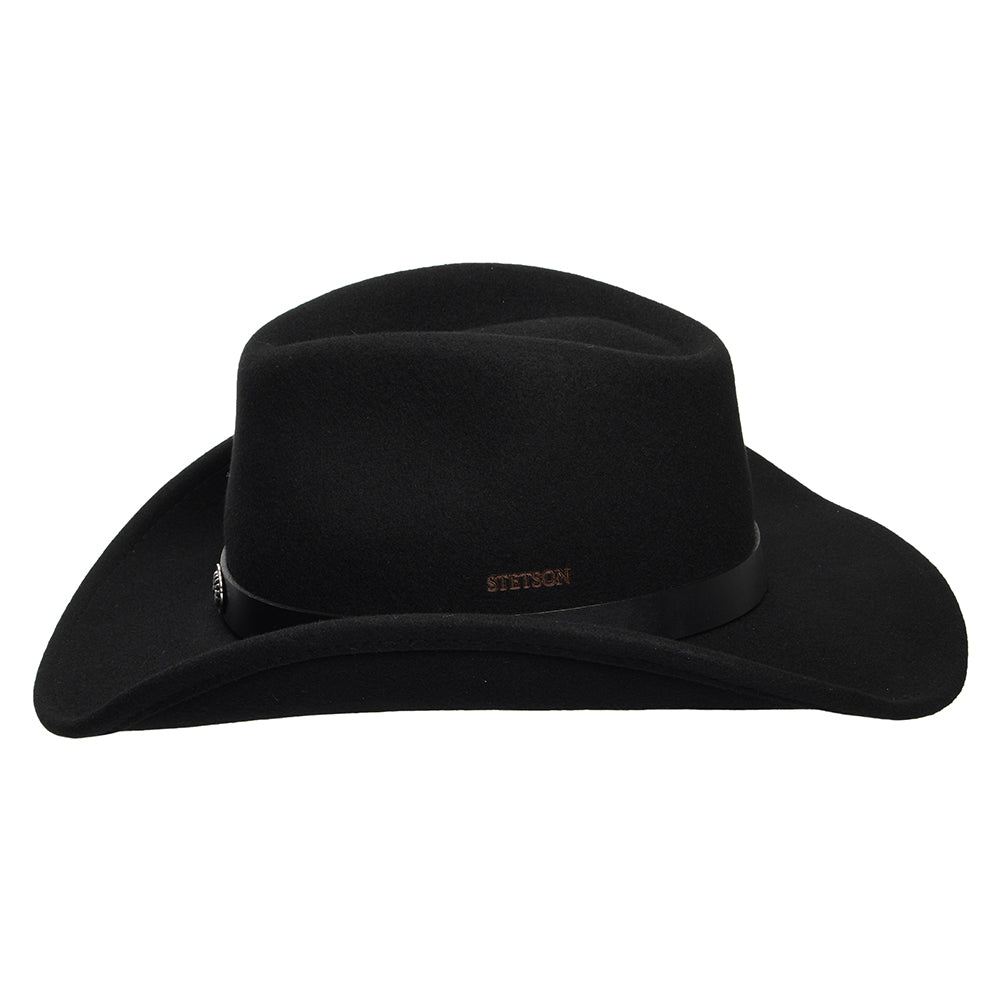 Chapeau de Cowboy en Laine Feutrée Déformable Hydrofuge Tamalo noir STETSON