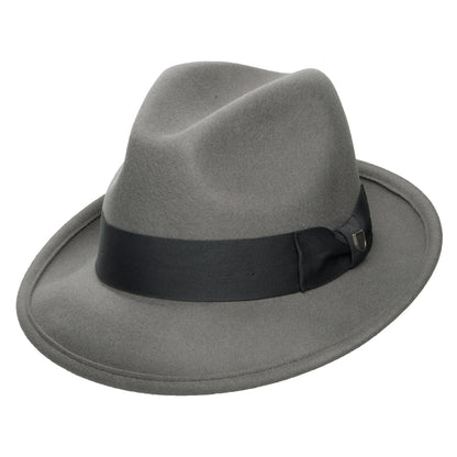 Chapeau Fedora Convertabrim Horton en Laine Feutrée gris BRIXTON