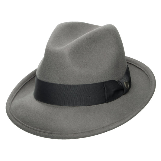 Chapeau Fedora Convertabrim Horton en Laine Feutrée gris BRIXTON
