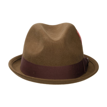 Chapeau Trilby Gain en Laine Feutrée café-châtaigne BRIXTON