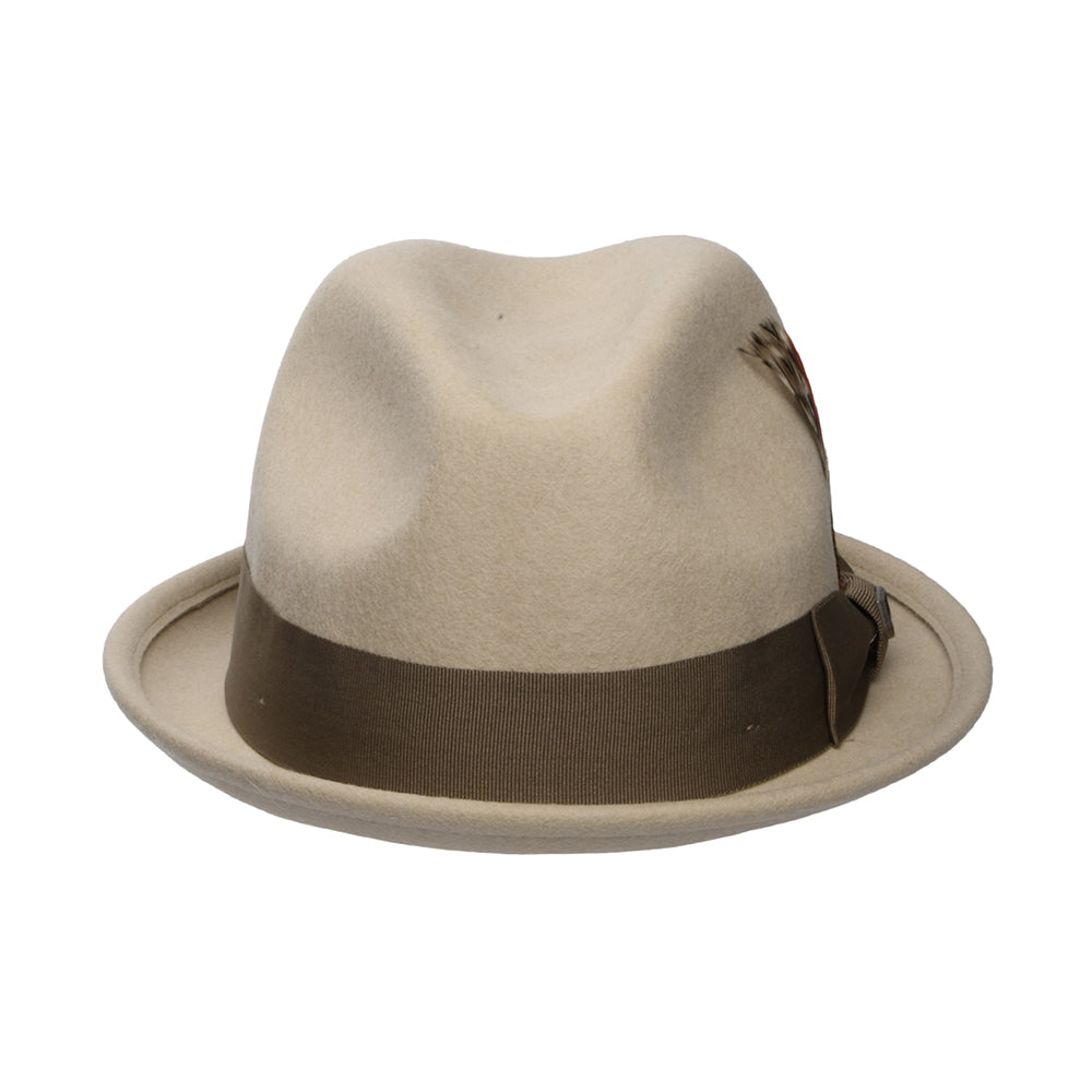Chapeau Trilby Gain en Laine Feutrée sable-marron clair BRIXTON
