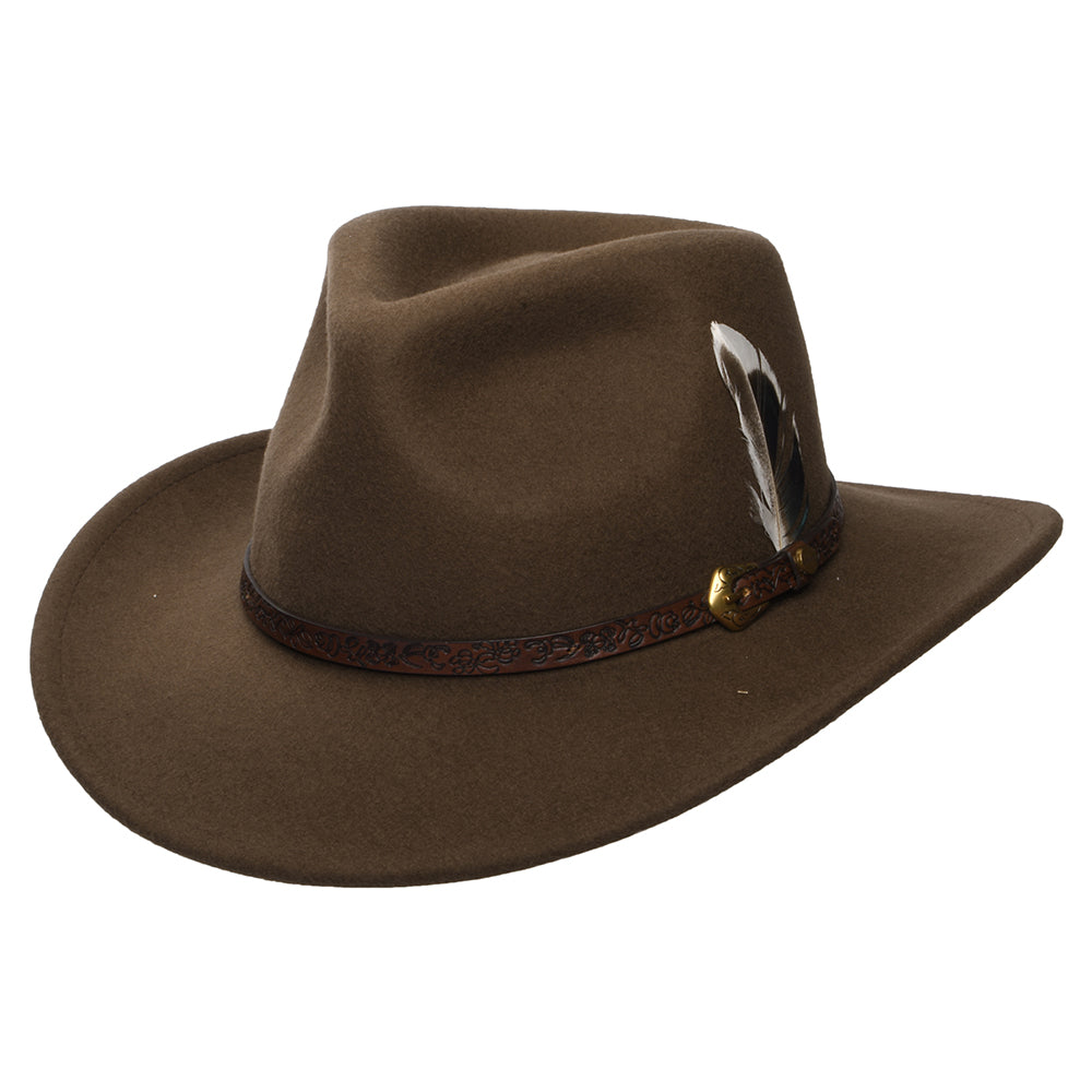 Chapeau de Cowboy en Laine Feutrée Hydrofuge Norbeck noisette STETSON