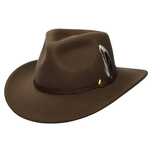 Chapeau de Cowboy en Laine Feutrée Hydrofuge Norbeck noisette STETSON