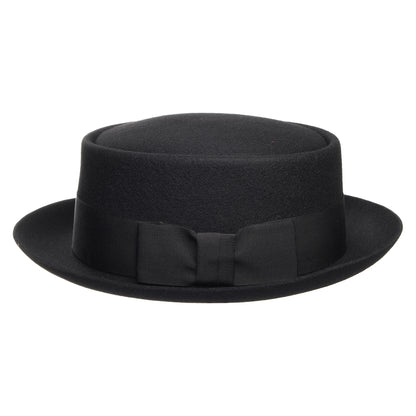 Chapeau Pork Pie en Laine Feutrée noir CHRISTYS