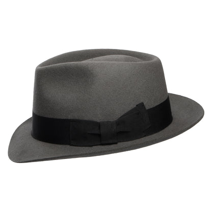 Chapeau Trilby en Laine Feutrée Manhattan gris DENTON
