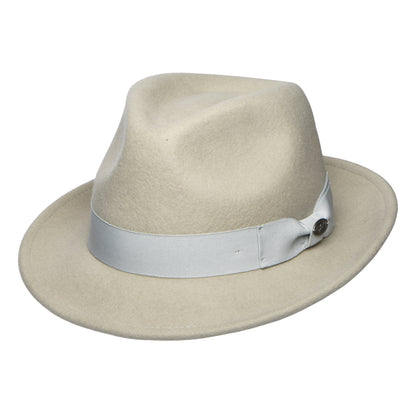 Chapeau Trilby en Laine Feutrée Maglor gris clair BAILEY