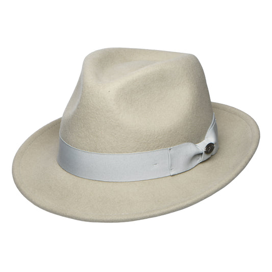 Chapeau Trilby en Laine Feutrée Maglor gris clair BAILEY
