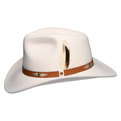 Chapeau de Cowboy en Laine Feutrée Déformable Hydrofuge Kadoka crème STETSON