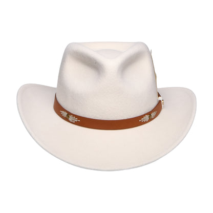 Chapeau de Cowboy en Laine Feutrée Déformable Hydrofuge Kadoka crème STETSON