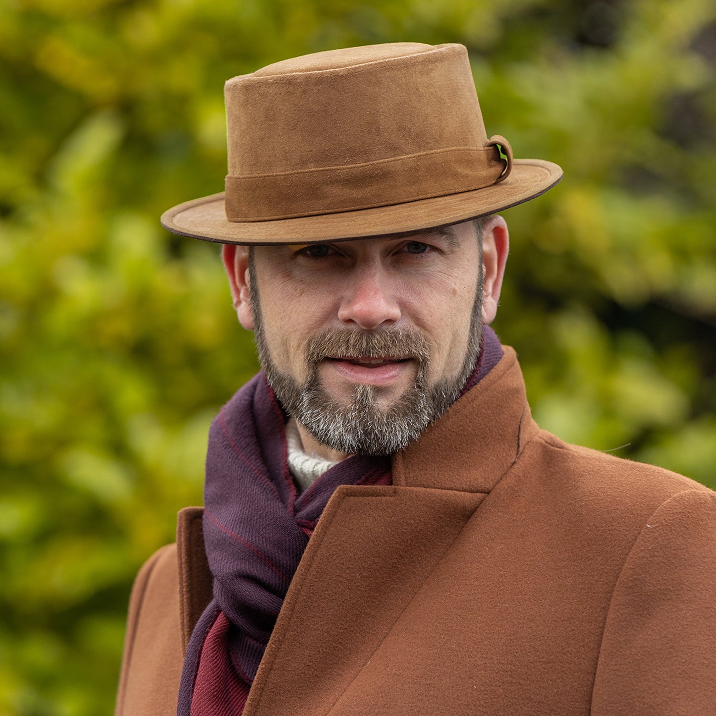 Chapeau Pork Pie en Daim marron clair DENTON